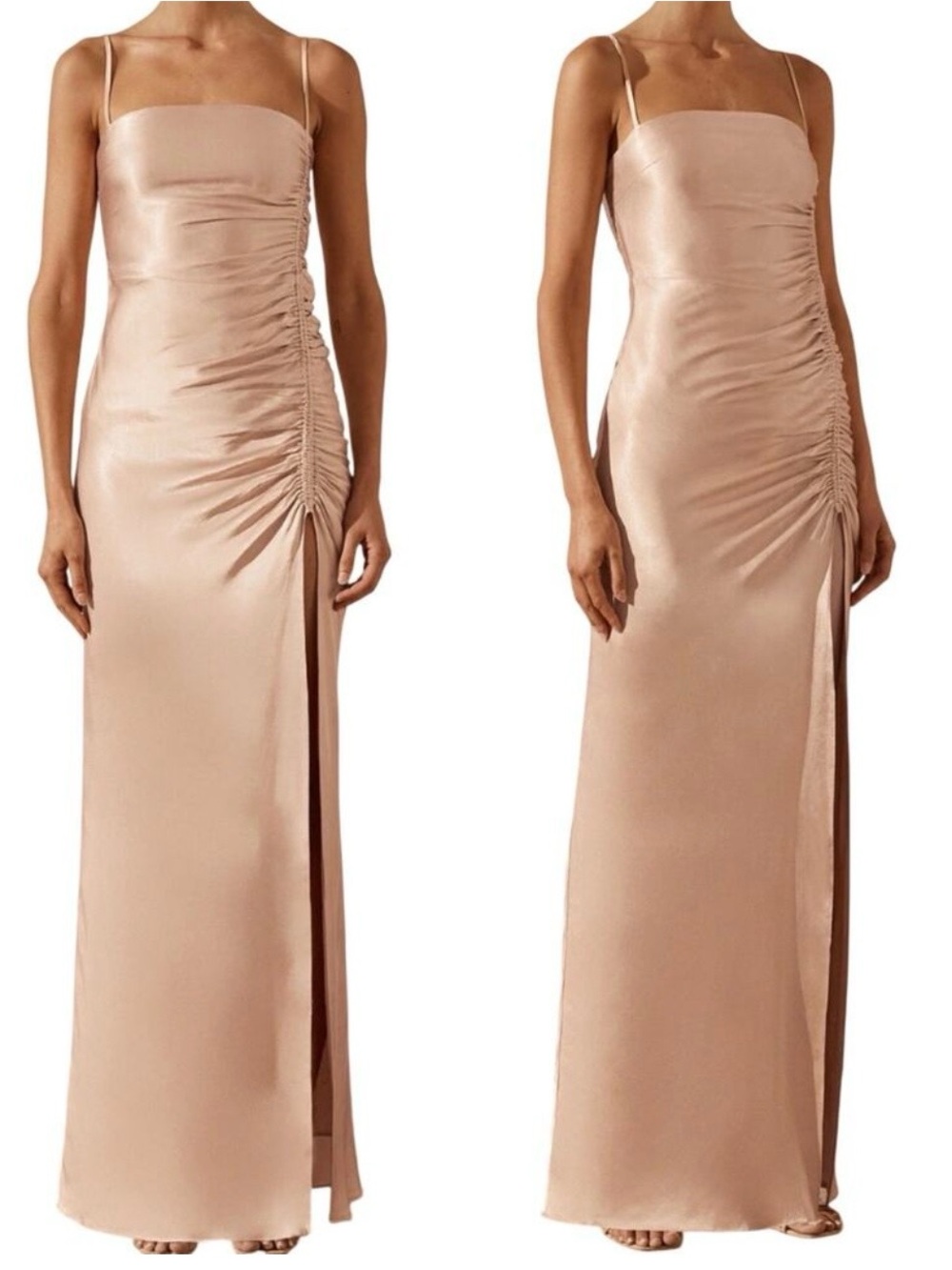 Shona Joy Ruched Maxi Dress Desert Rose